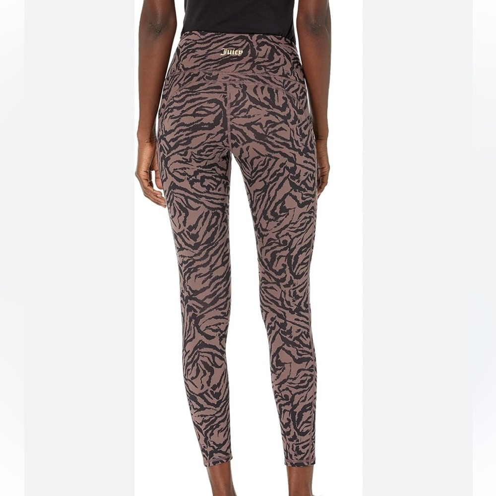 Juicy Couture Women’s Essential With Pockets Leggings Tiger Swirl Print Size L